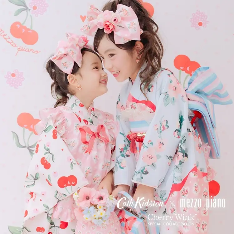 季節の七五三「Cath Kidston × mezzo piano “Cherry Wink”」